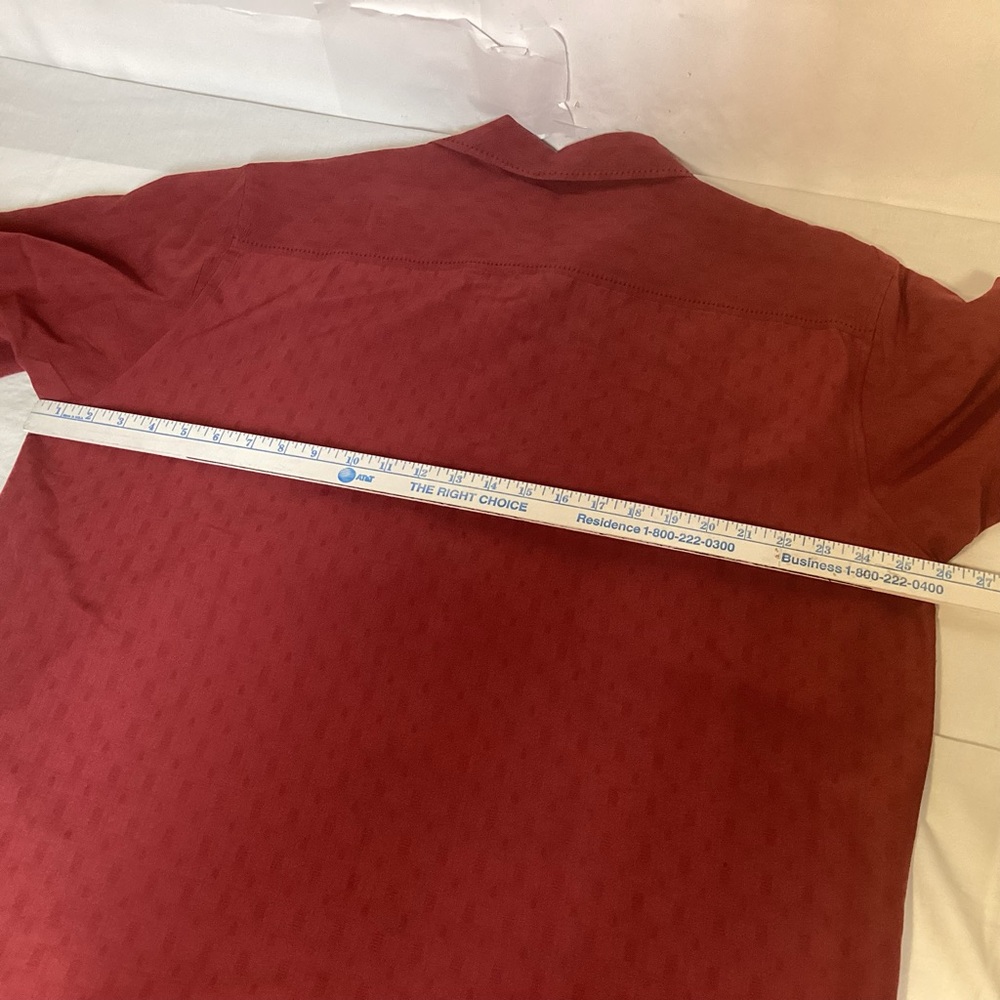 Pendleton Biscayne Men's Burgundy Short Sleeve Shirt size XL - Picture 8 of 10